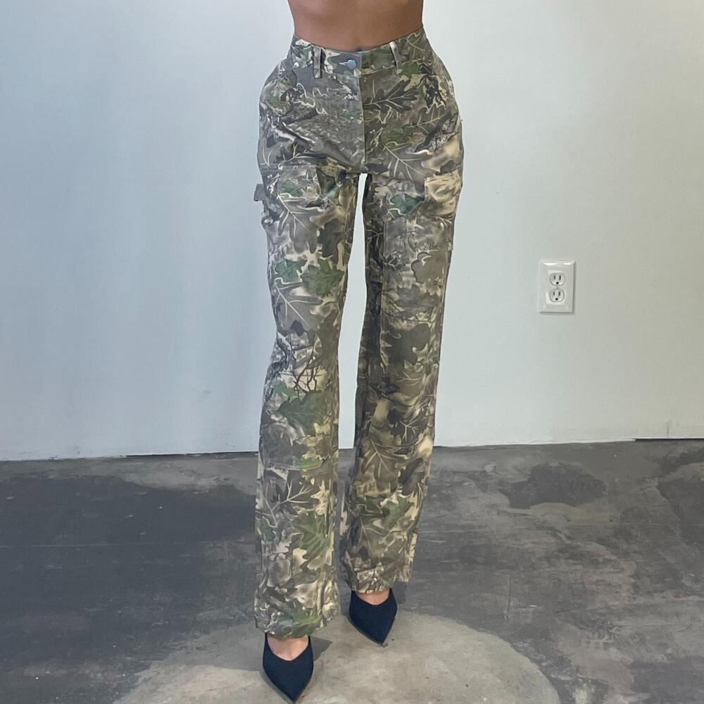 High Waisted Camo Jeans L